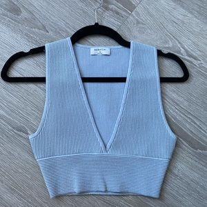 NWOT Babaton sculpt knit deep v tank